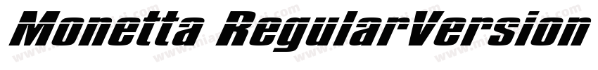 Monetta RegularVersion 1000字体转换